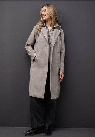 Long Reevers Coat  | Sandy Mocca Melange
