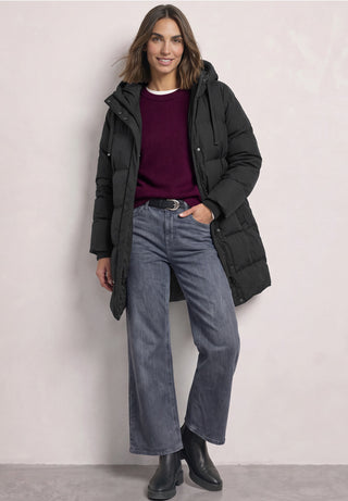 Long Padded Jacket | Black