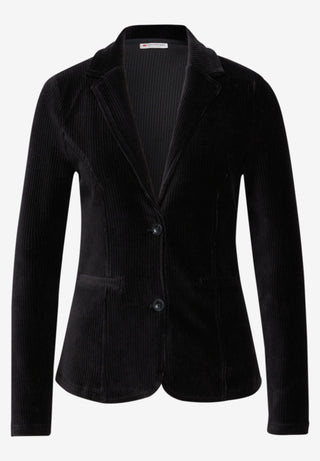 Soft Corduroy Blazer | Black