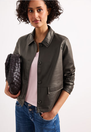Short PU Jacket | Espresso Brown