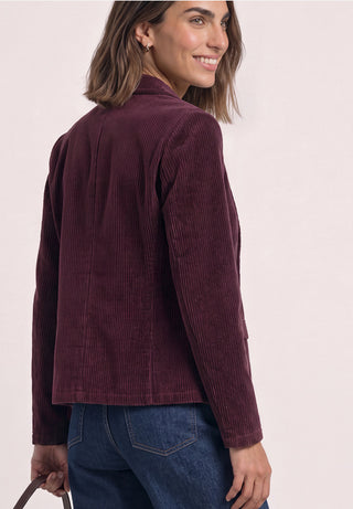 Short Corduroy Blazer | Rustic Rouge