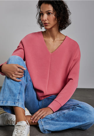 Sheila V Neck Sweater | Desert Berry