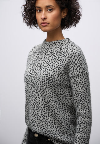 Fluffy Ribbed Top  | Black