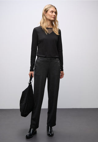 Mesh Insert Tee | Black