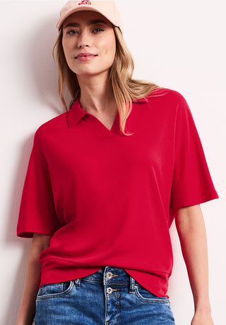 Polo With Bottom Cuff | Salsa Red