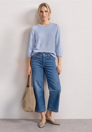 Summer Knit Look Shirt  | Whispery Blue