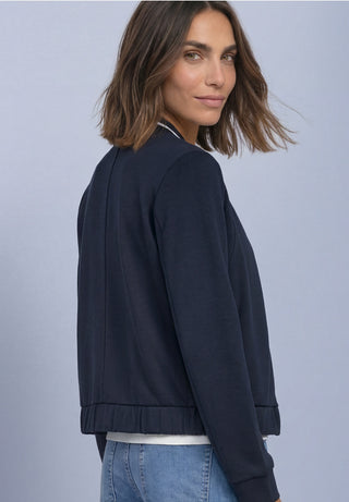 Silk Look Jacket | Darkest Blue