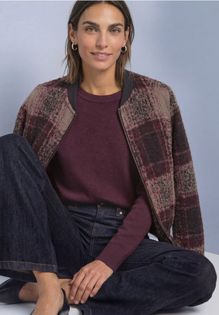 Multi Colour Fluffy Jacket | Black Coffee