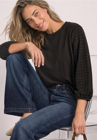 Jacquard Uni Mix Dessin Shirt | Black Coffee