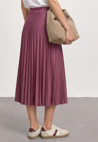 Midi Plisse Skirt | Dark Clouded Bery