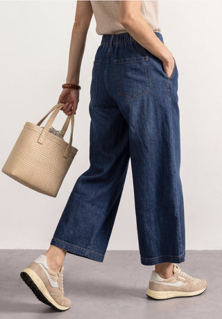 Style Emee Wide Leg High Waist Trousers | Dark Blue Wash