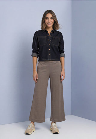 Culotte High Waist Jacquard  | Black Coffee