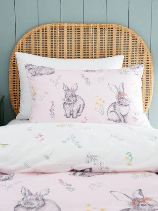 Bunny Tails Ditsy Flowers  Duvet Cover Set | Pink