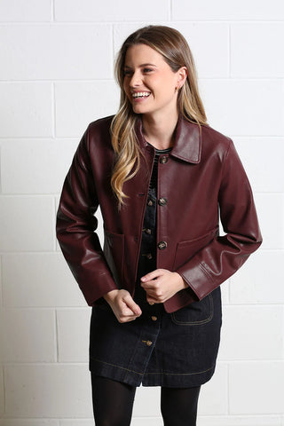 Adele Jacket | Burgundy