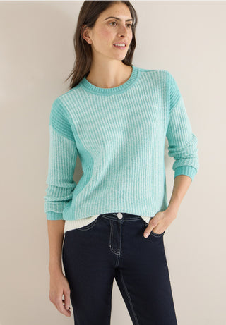Mouline Round Neck | Light Foam Blue