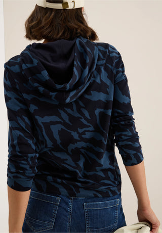 Patterned Hoodie | Urban Dark Blue