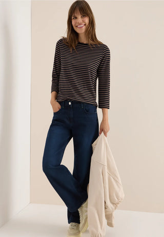 Stripped Boatneck | Urban Dark Blue Cocoa Taupe
