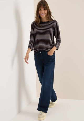 Stripped Boatneck | Urban Dark Blue Cocoa Taupe