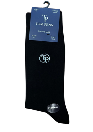 Tom Penn Socks Solid Colour Black