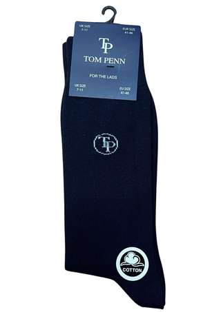 Tom Penn Socks Solid Colour Navy
