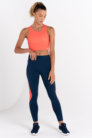 Women's Longline Sports Bra Neon Peach