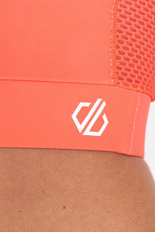 Women's Longline Sports Bra Neon Peach