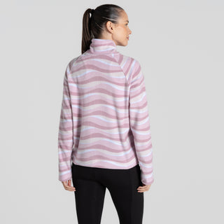 Women's Harper Half Zip Fleece Pink Lavender Print