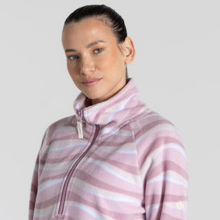 Women's Harper Half Zip Fleece Pink Lavender Print