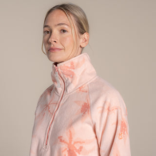 Women's National Trust Reedmace Half Zip Fleece | Sherbet Print