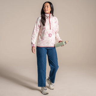 Reedmace Half Zip Fleece | Mauve