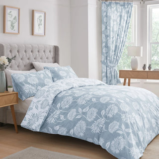 Chrysanthemum Duvet Cover Blue