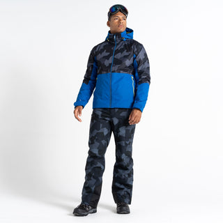 Men's Precision Ski Jacket Blue Black Geo