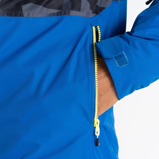 Men's Precision Ski Jacket Blue Black Geo