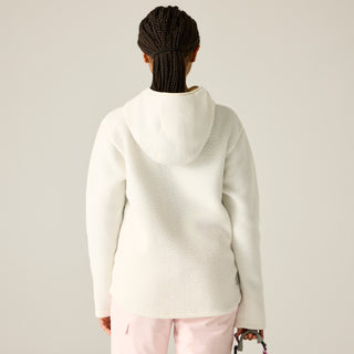 Firn Hooded Borg Fleece | Egret