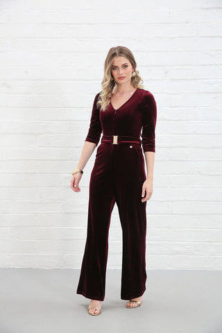 Farrah Jumpsuit | Wine