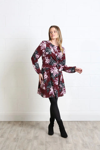Grace Dress  | Burgundy Floral