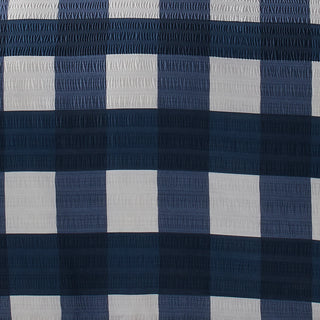 Seersucker Gingham Duvet Cover Navy