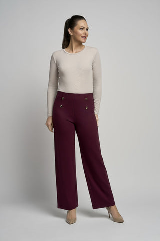 Button Feature Trouser | Dusty Port