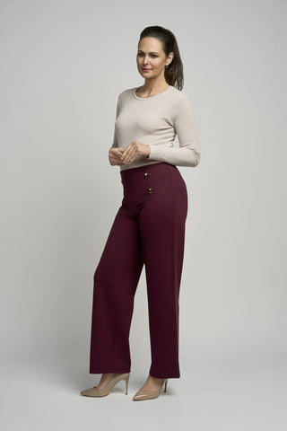 Button Feature Trouser | Dusty Port