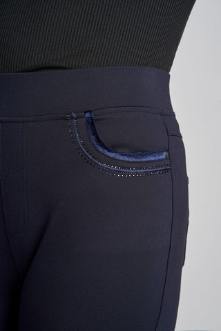 Velvet Pocket Trouser | Navy