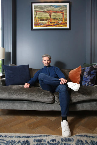 Justin Half Zip | Blue Melange