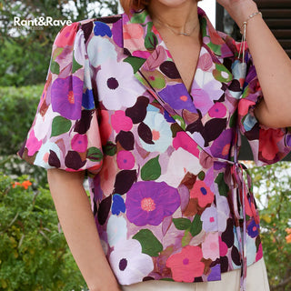 Morgan Wrap Top | Pink
