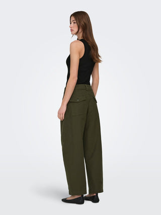 Clair Mid Waist Barrel Pants | Kambaba