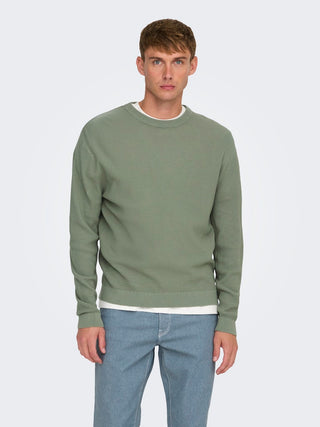 Tony Waffle Crew Neck | Wrought Iron