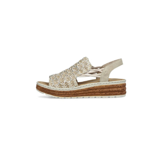 Emma Sandal | Beige Gold