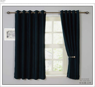Ea Designs Plain Chenille Black Out Eyelet Curtains Peacock