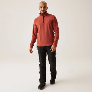 Men's Thompson Lightweight Half Zip Fleece Red Ochre