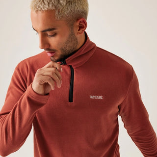 Men's Thompson Lightweight Half Zip Fleece Red Ochre