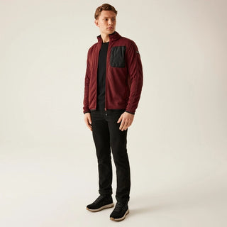 Men's Kitom Full Zip Fleece Red Ochre Marl