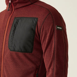 Men's Kitom Full Zip Fleece Red Ochre Marl